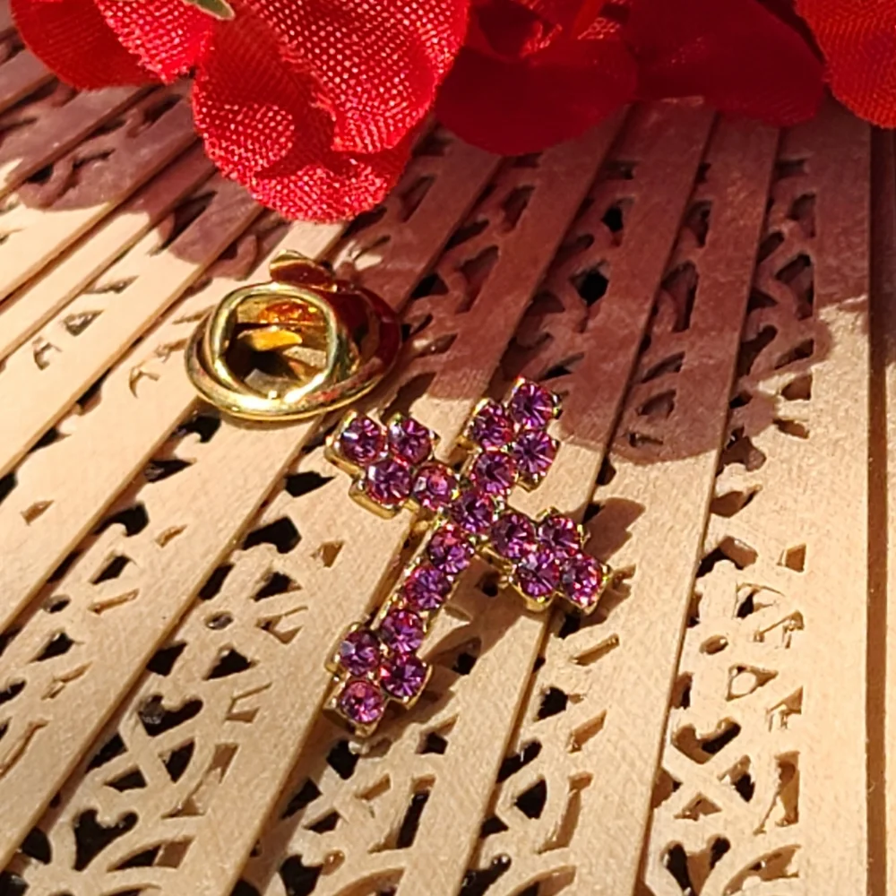 Cross Pin pink - Picture 5 of 12